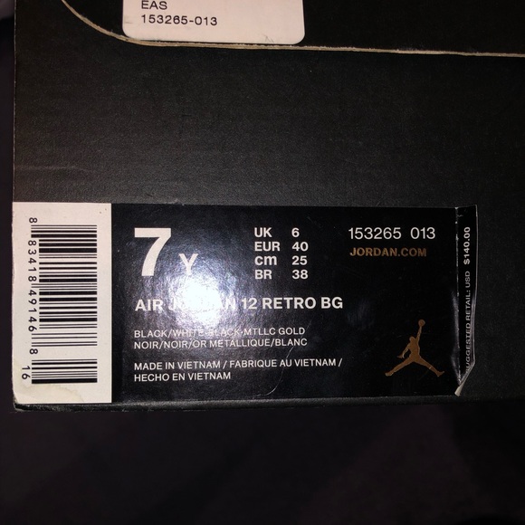 Jordan 12 Masters 7y - Picture 6 of 6